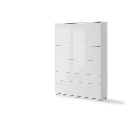 BED CONCEPT BC-01p - półkotapczan pionowy 140 - biały połysk