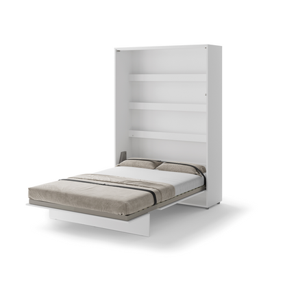 BED CONCEPT BC-01p - półkotapczan pionowy 140 - biały połysk