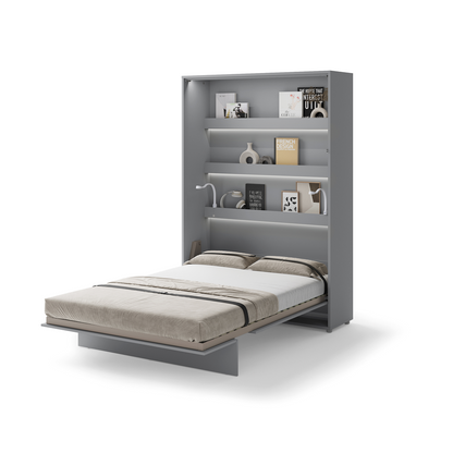 BED CONCEPT BC-01 - półkotapczan pionowy 140 - szary
