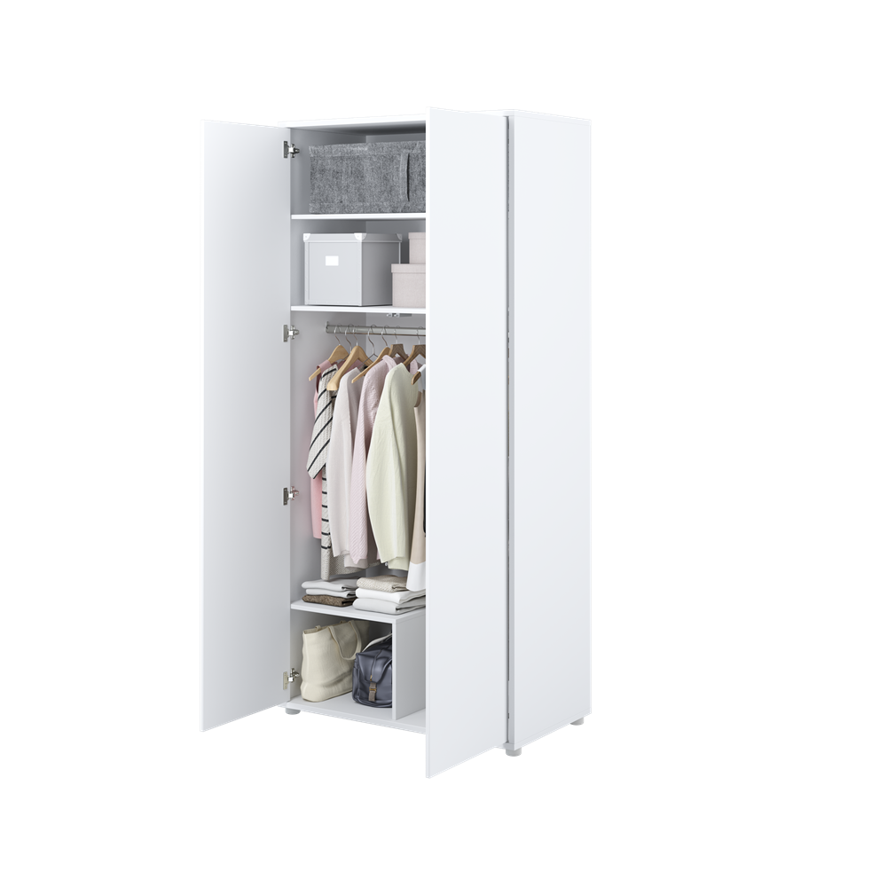 BED CONCEPT BC-20 szafa 2d - biały połysk