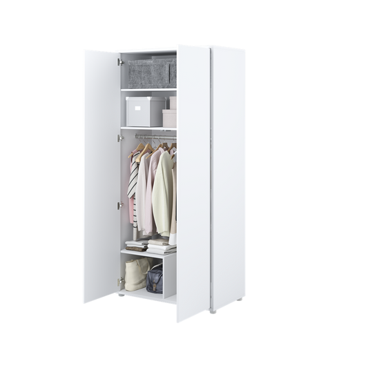 BED CONCEPT BC-20 szafa 2d - biały połysk