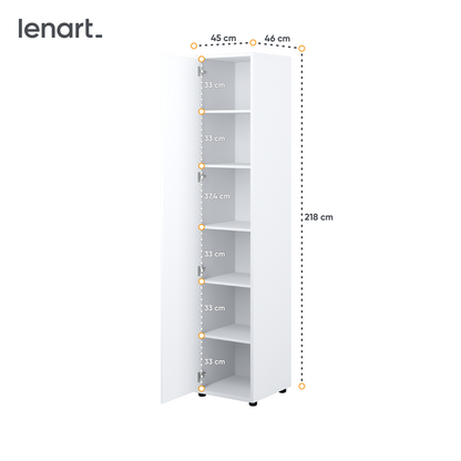 BED CONCEPT BC-21 szafa 1d - biały połysk