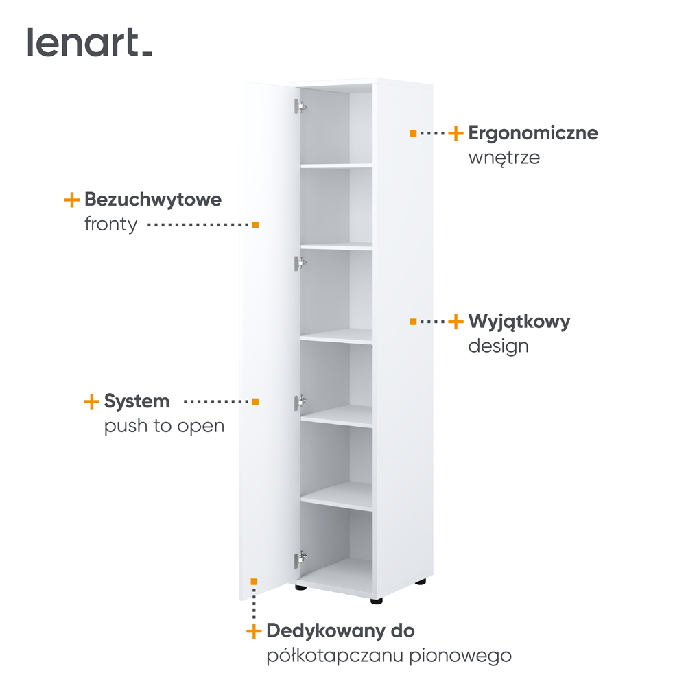 BED CONCEPT BC-21 szafa 1d - biały