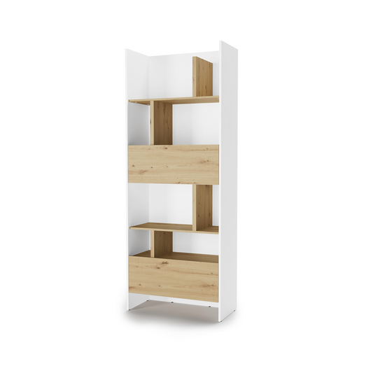 BED CONCEPT BC-22v2 - regał 84x218 - biały/dąb artisan