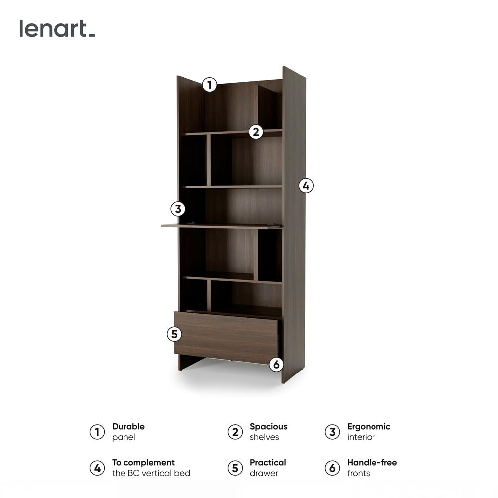 BED CONCEPT BC-22v2 - regał 84x218 - dąb dunin