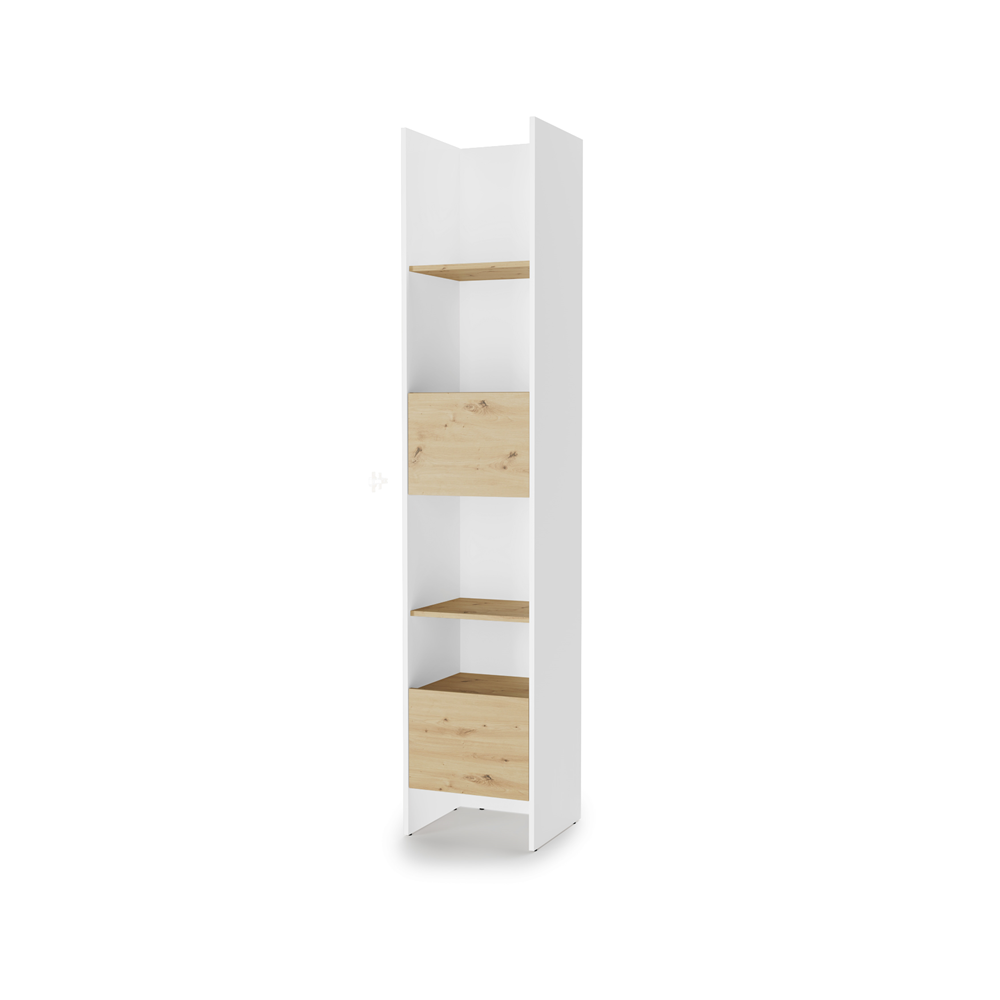 BED CONCEPT BC-23 regał 44x218 - biały/dąb artisan