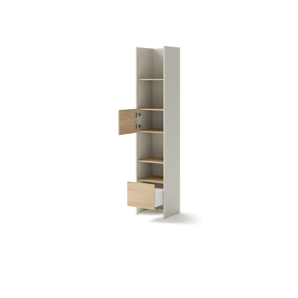 BED CONCEPT BC-23v2 regał 44x218 - kaszmir/dąb nagano