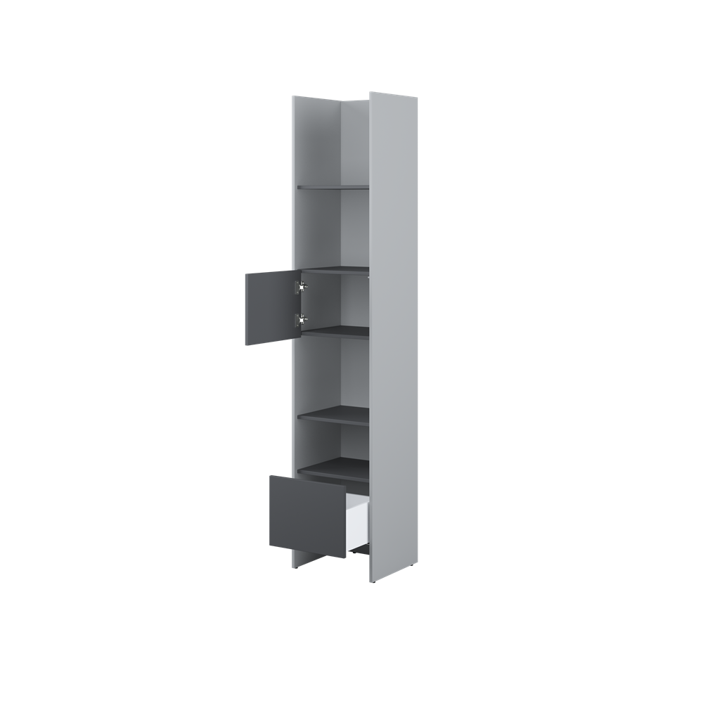 BED CONCEPT BC-23 regał 44x218 - szary/grafit