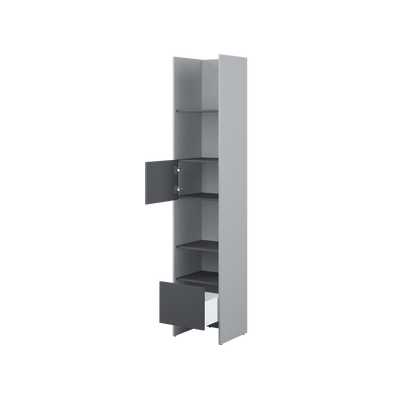 BED CONCEPT BC-23 regał 44x218 - szary/grafit