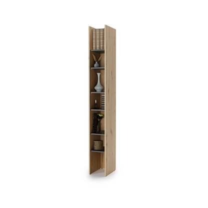 BED CONCEPT BC-24v2 regał 27x218 - dąb artisan/czarny