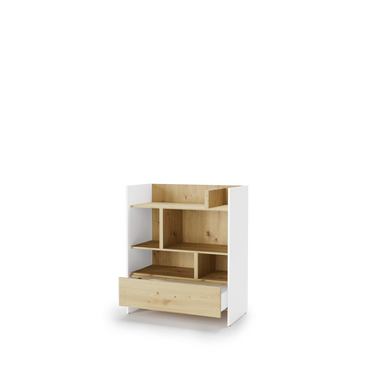 BED CONCEPT BC-25 regał 92x108 - biały/dąb artisan