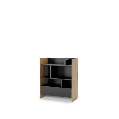BED CONCEPT BC-25 regał 92x108 - dąb artisan/czarny