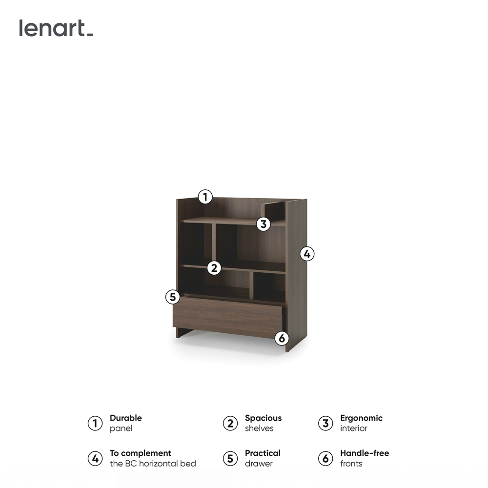 BED CONCEPT BC-25 regał 92x108 - dąb dunin