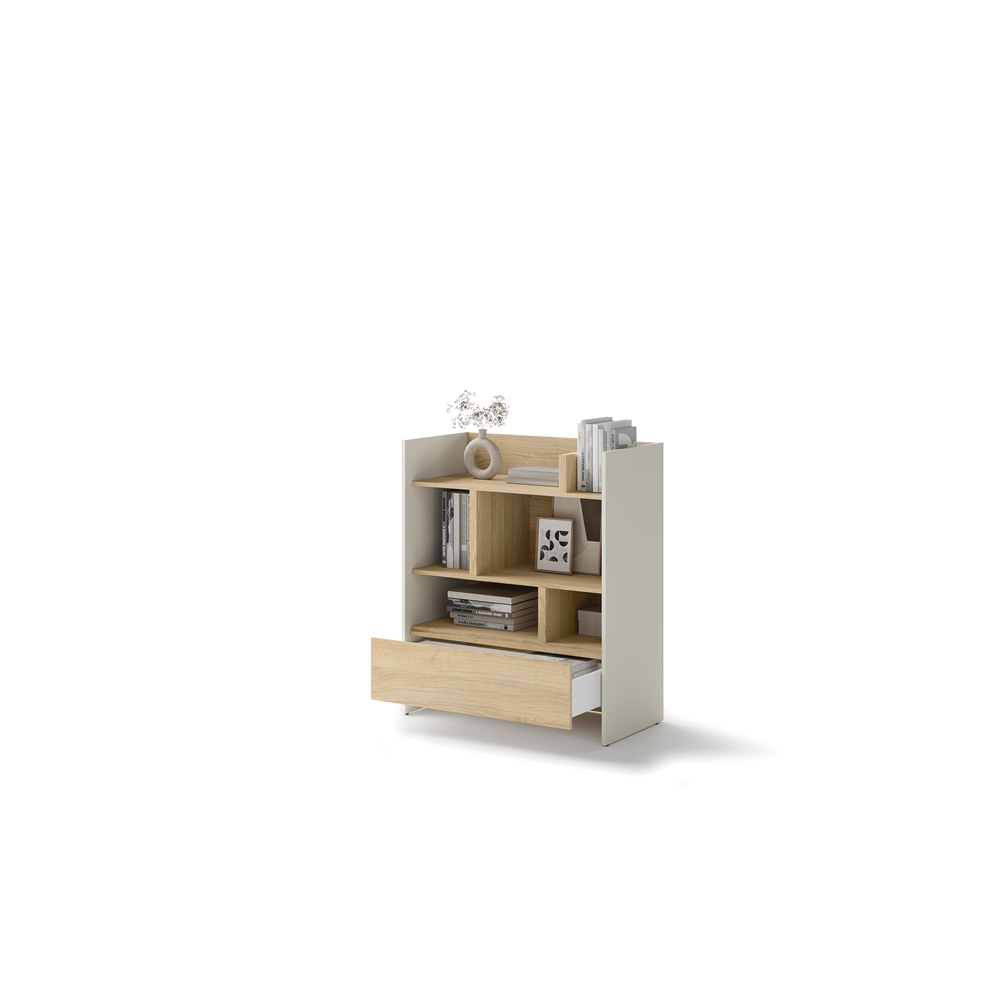 BED CONCEPT BC-25 regał 92x108 - kaszmir/dąb nagano