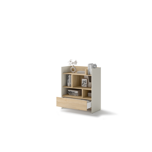 BED CONCEPT BC-25 regał 92x108 - kaszmir/dąb nagano