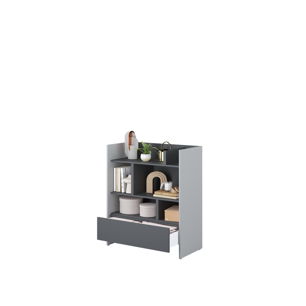 BED CONCEPT BC-25 regał 92x108 - szary/grafit
