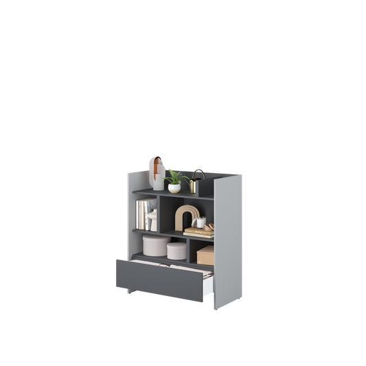 BED CONCEPT BC-25 regał 92x108 - szary/grafit