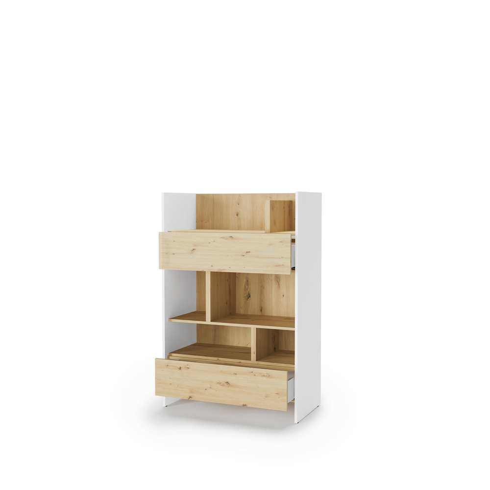 BED CONCEPT BC-26 regał 92x138 - biały/dąb artisan
