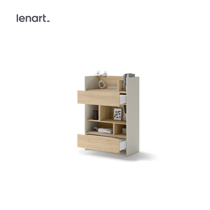 BED CONCEPT BC-26 regał 92x138 - kaszmir/dąb nagano