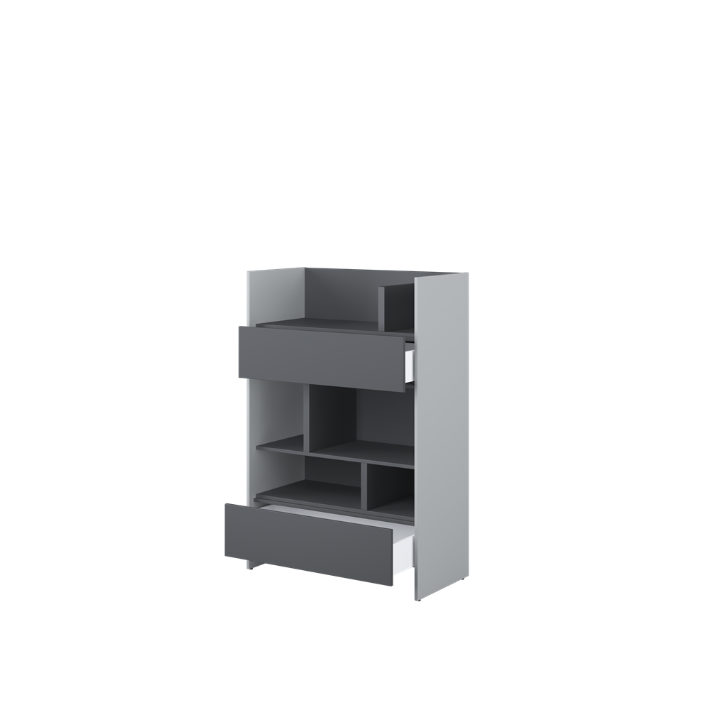 BED CONCEPT BC-26 regał 92x138 - szary/grafit