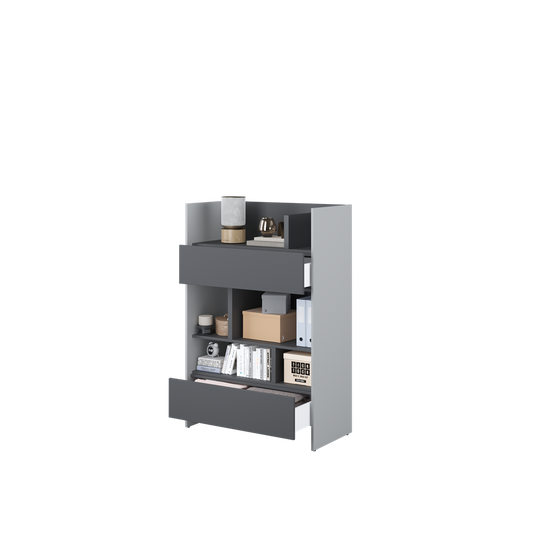 BED CONCEPT BC-27 regał 92x158 - szary/grafit