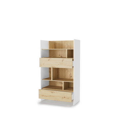 BED CONCEPT BC-27 regał 92x158 - biały/dąb artisan