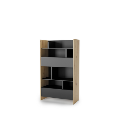 BED CONCEPT BC-27 regał 92x158 - dąb artisan/czarny