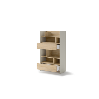BED CONCEPT BC-27 regał 92x158 - kaszmir/dąb nagano