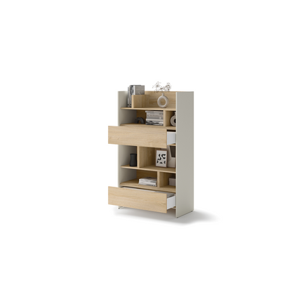 BED CONCEPT BC-27 regał 92x158 - kaszmir/dąb nagano
