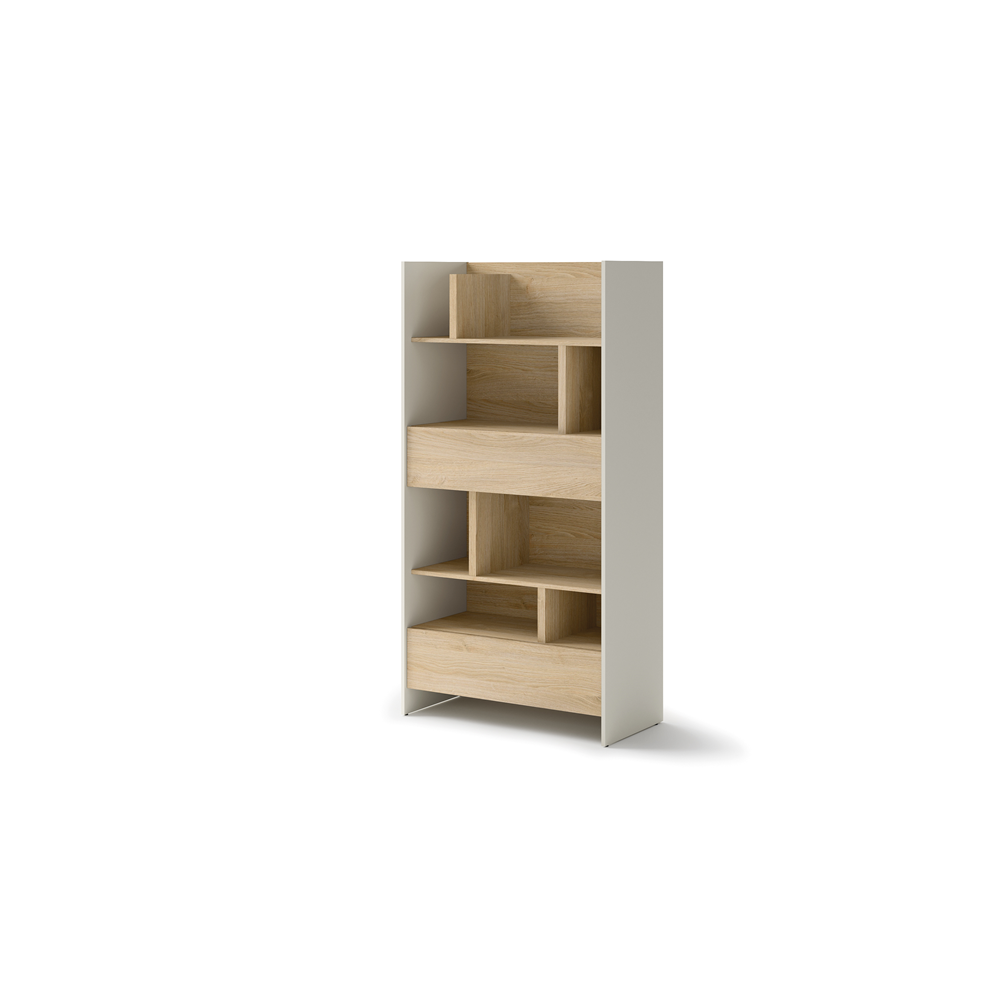 BED CONCEPT BC-28 regał 92x178 - kaszmir/dąb nagano