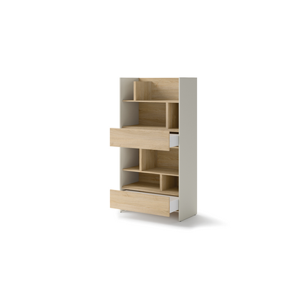 BED CONCEPT BC-28 regał 92x178 - kaszmir/dąb nagano