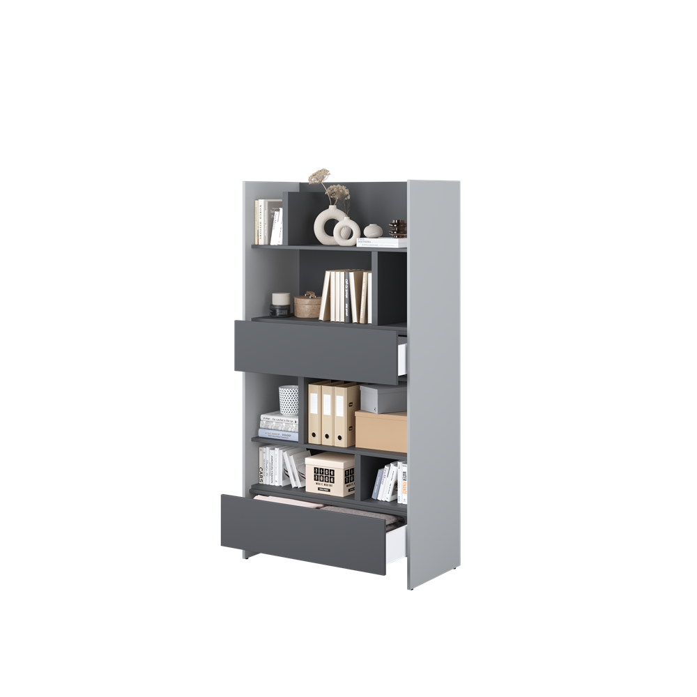 BED CONCEPT BC-28 regał 92x178 - szary/grafit