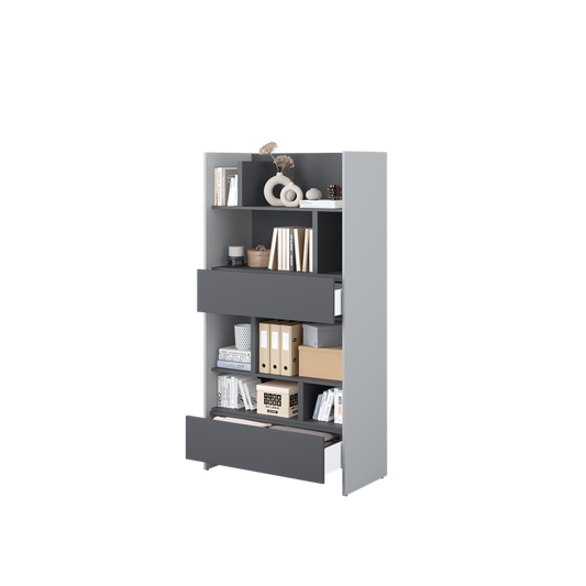 BED CONCEPT BC-28 regał 92x178 - szary/grafit