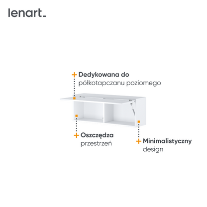 BED CONCEPT BC-29 szafka wisząca - biały połysk