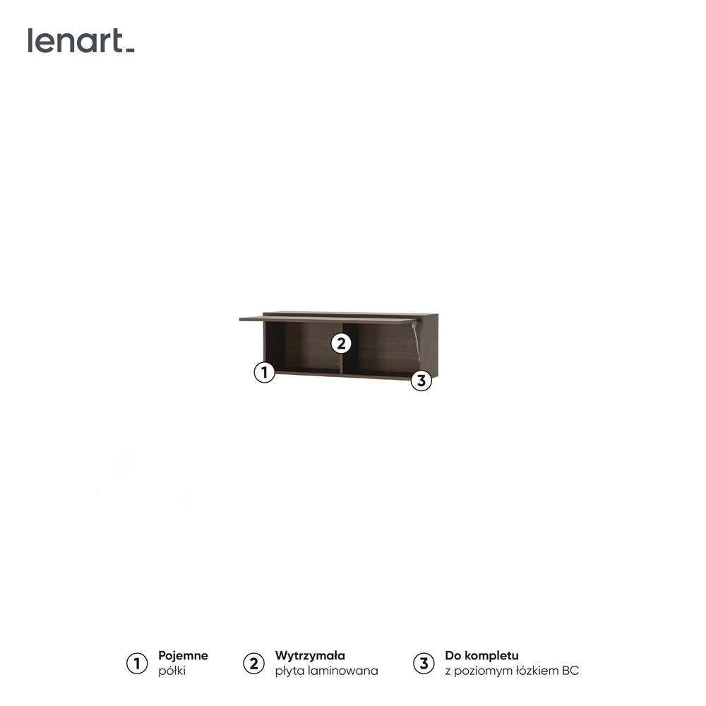 BED CONCEPT BC-29 szafka wisząca - dąb dunin
