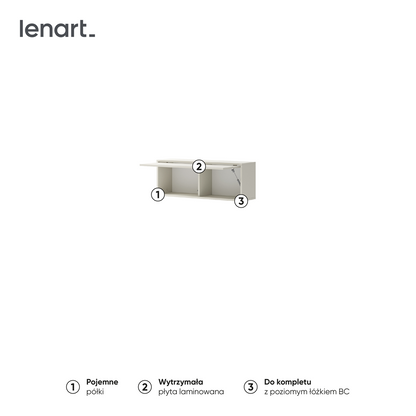 BED CONCEPT BC-29 szafka wisząca - kaszmir