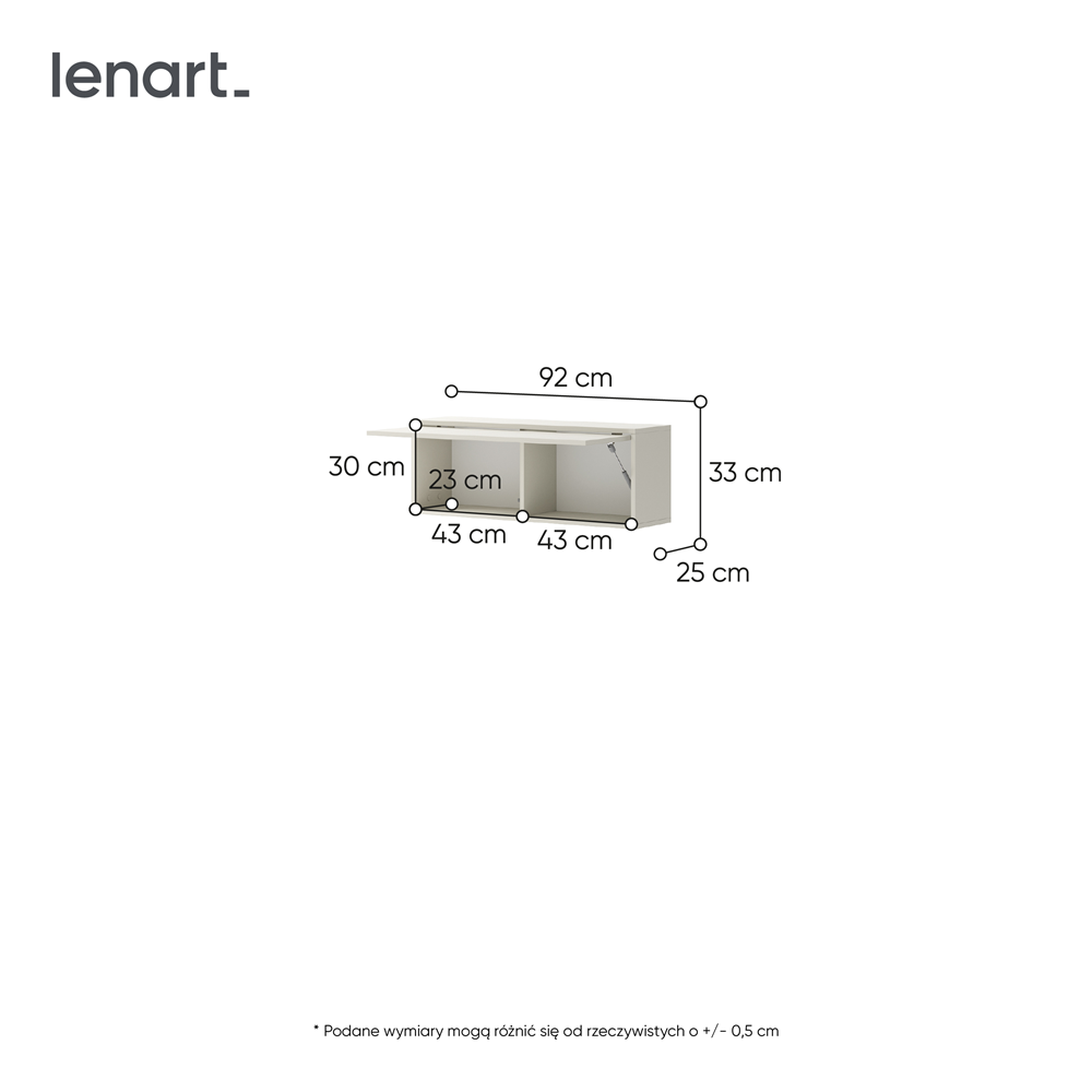 BED CONCEPT BC-29 szafka wisząca - kaszmir