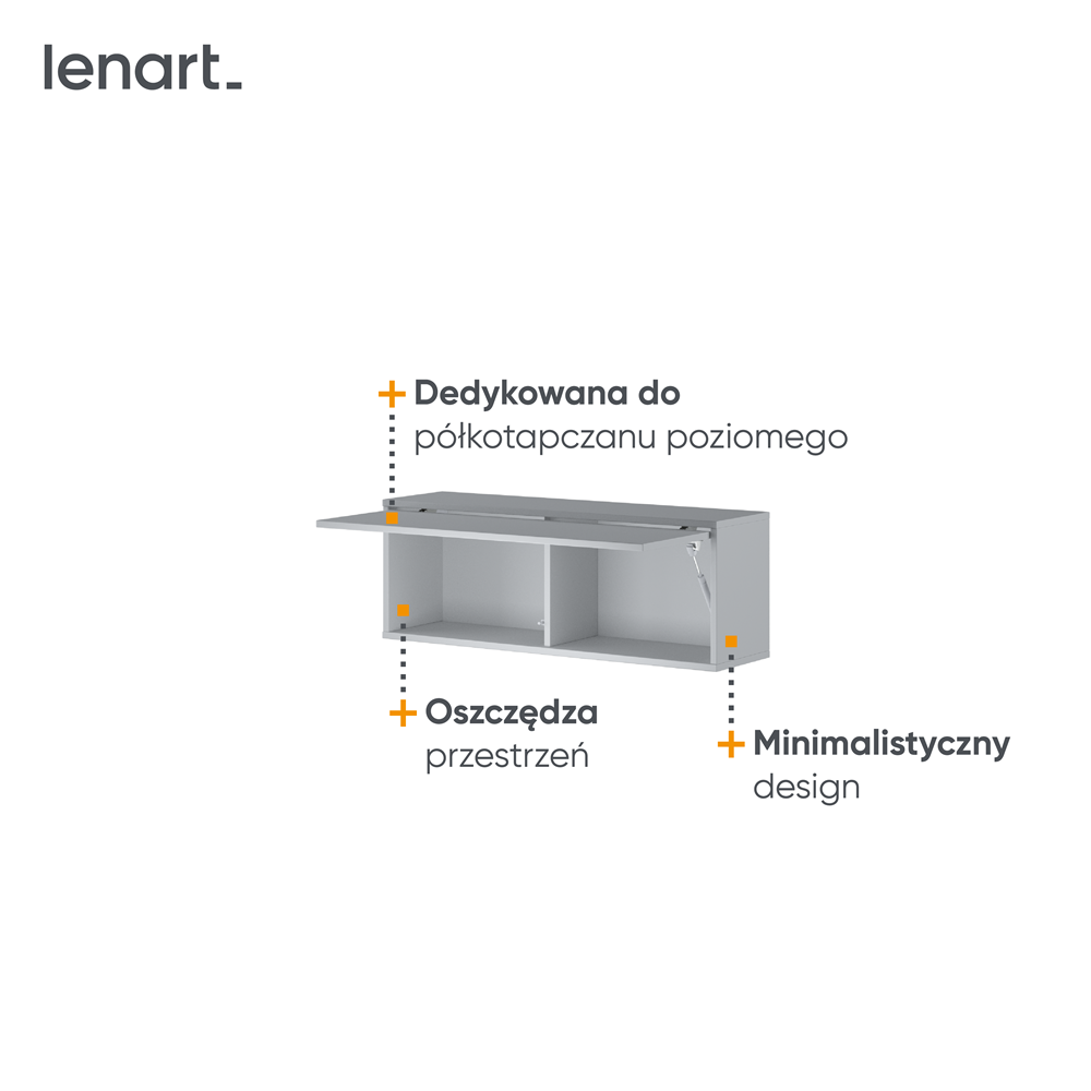 BED CONCEPT BC-29 szafka wisząca - szary