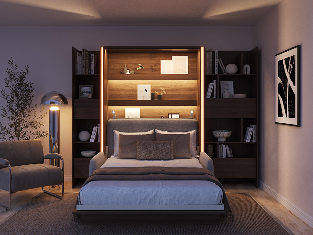BED CONCEPT BC-02 - półkotapczan pionowy 120 - dąb dunin