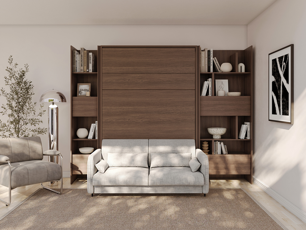 BED CONCEPT BC-02 - półkotapczan pionowy 120 - dąb dunin