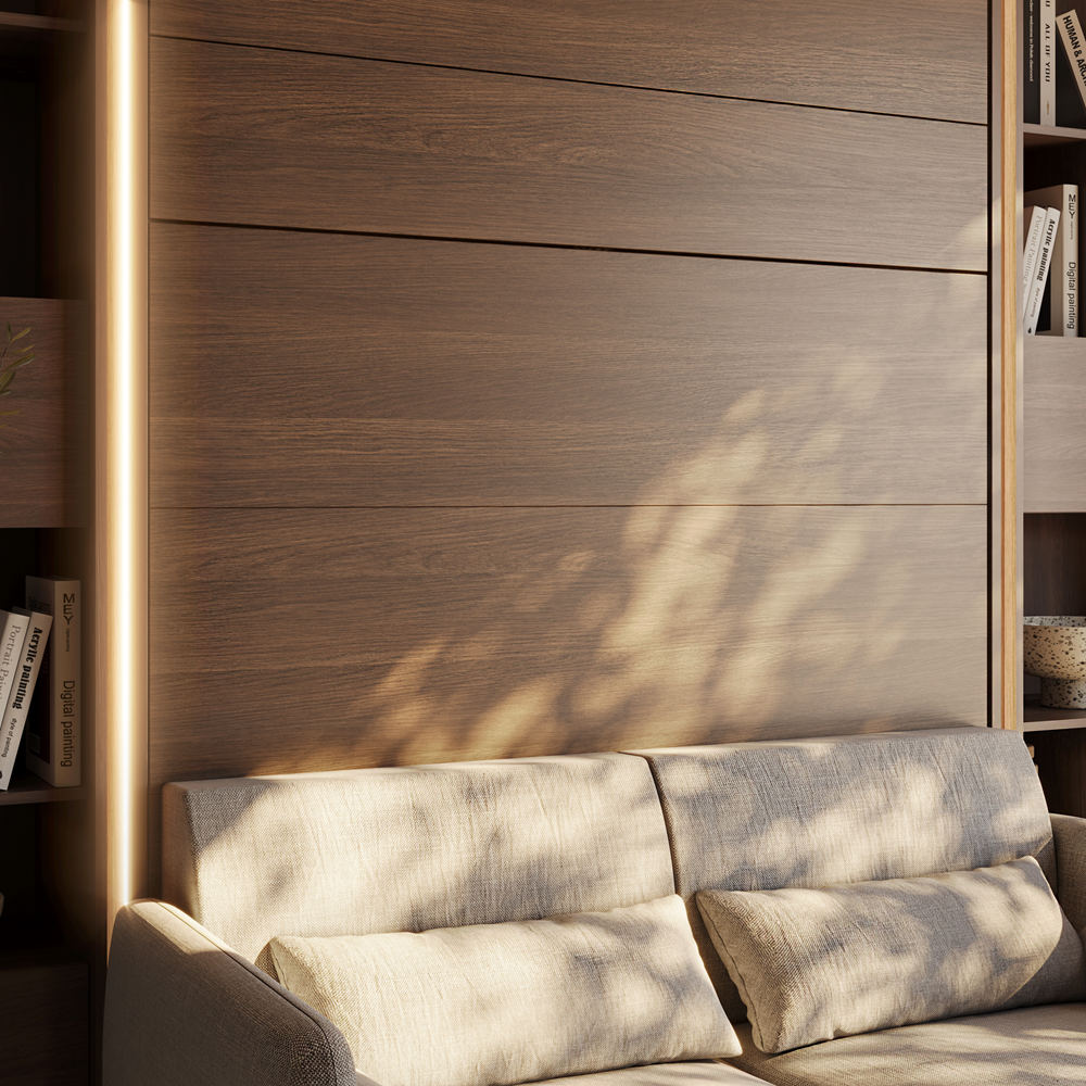 BED CONCEPT BC-02 - półkotapczan pionowy 120 - dąb dunin