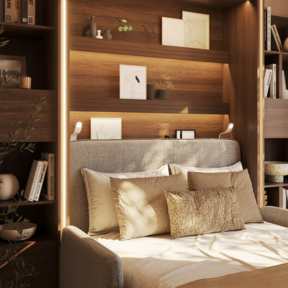 BED CONCEPT BC-02 - półkotapczan pionowy 120 - dąb dunin