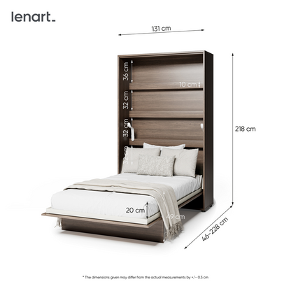 BED CONCEPT BC-02 - półkotapczan pionowy 120 - dąb dunin