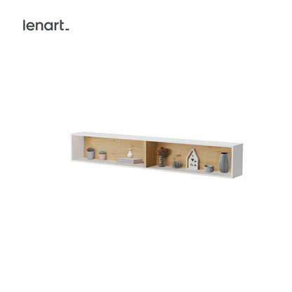 BED CONCEPT BC-30 półka wisząca - biały/dąb artisan