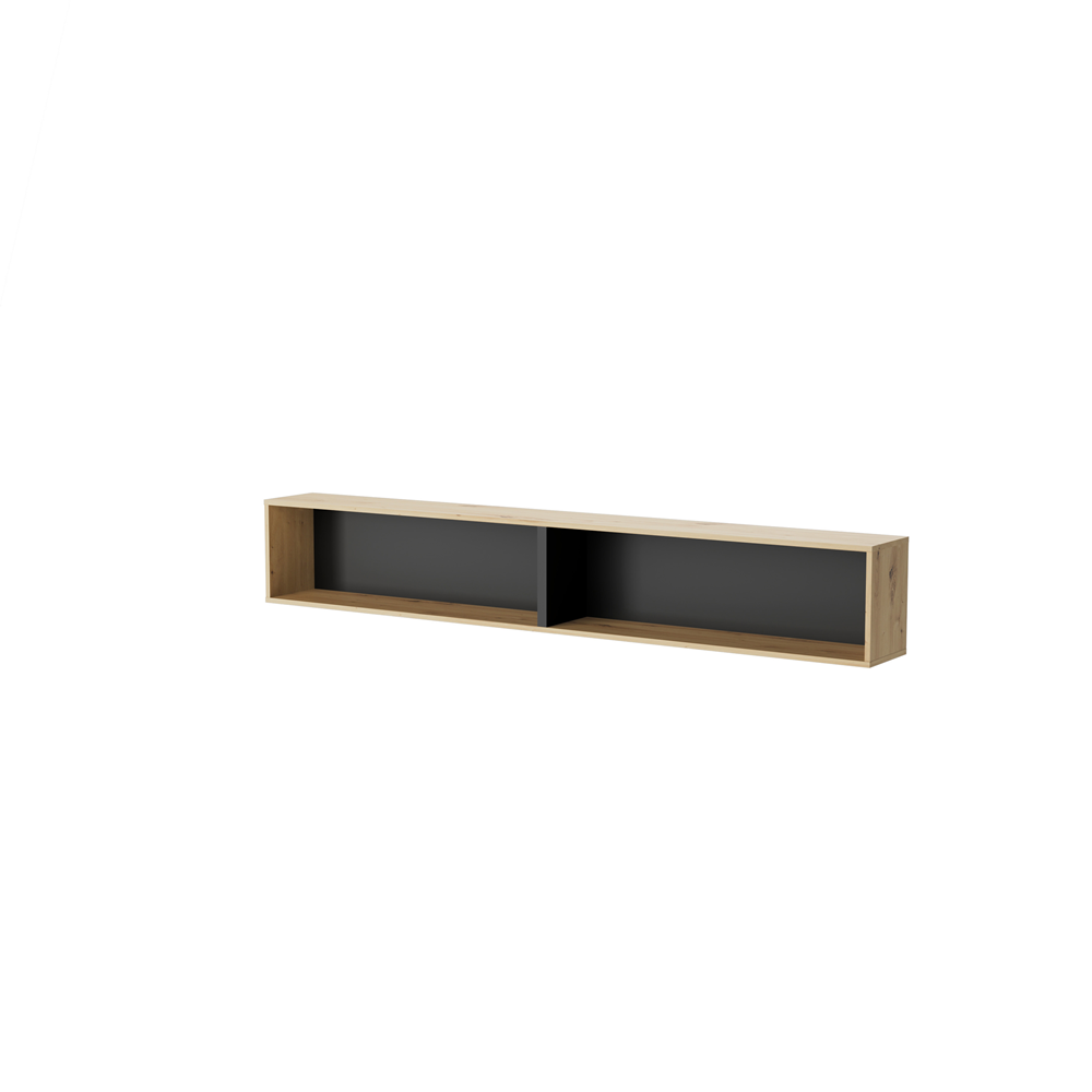 BED CONCEPT BC-30 półka wisząca - dąb artisan/czarny