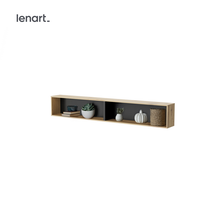 BED CONCEPT BC-30 półka wisząca - dąb artisan/czarny