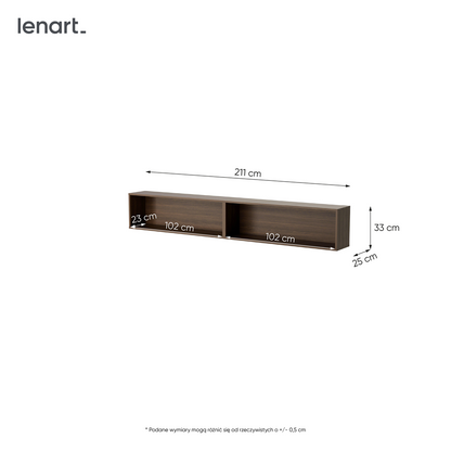 BED CONCEPT BC-30 półka wisząca - dąb dunin
