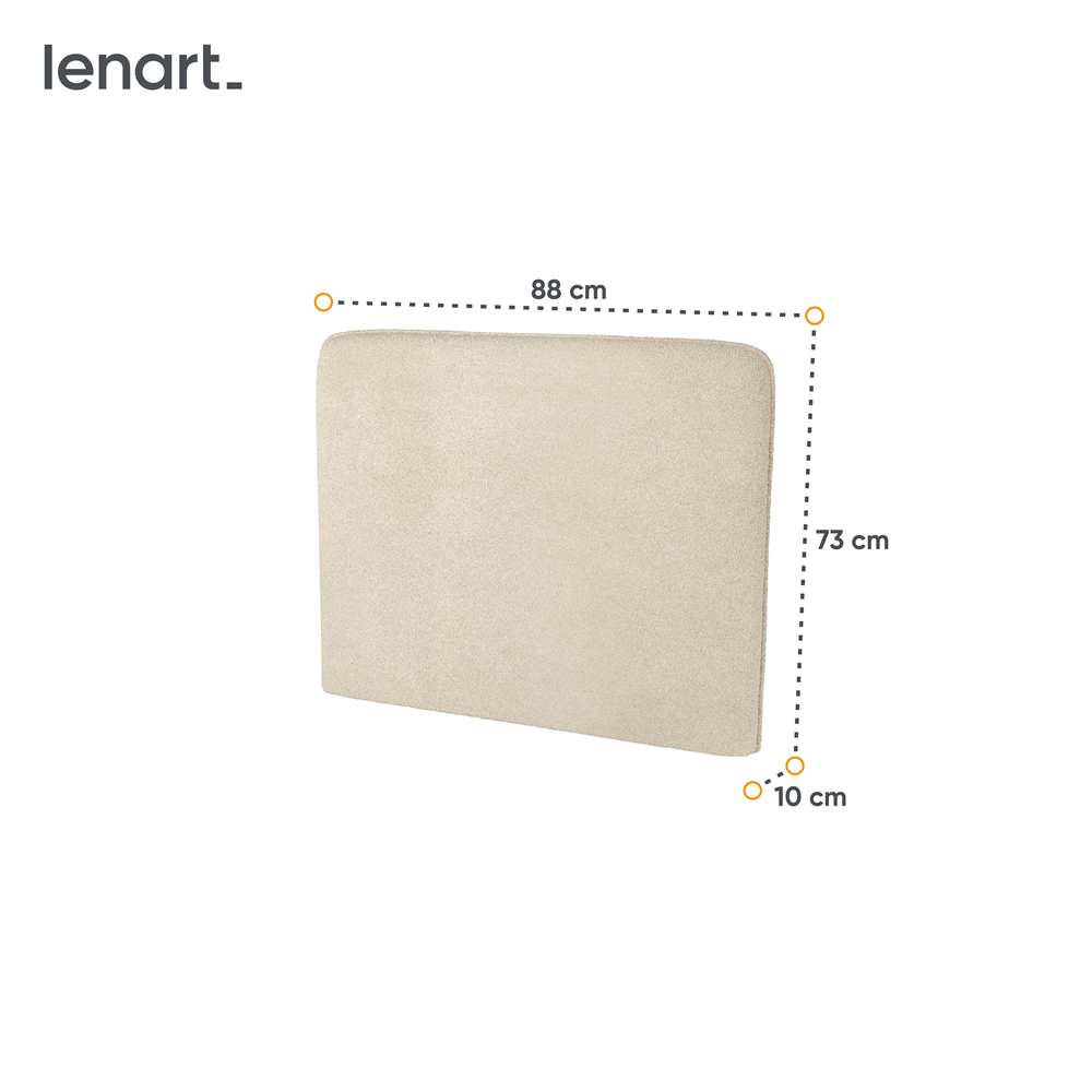 BED CONCEPT BC-31 zagłówek tapicerowany 90 do BC-03 - boucle beżowy PIU 03