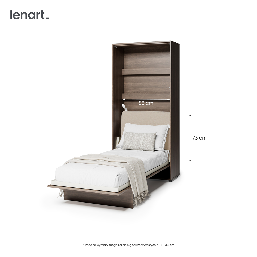 BED CONCEPT BC-31 zagłówek tapicerowany 90 do BC-03 - boucle beżowy PIU 03