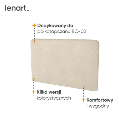 BED CONCEPT BC-32 zagłówek tapicerowany 120 do BC-02 - boucle beżowy PIU 03